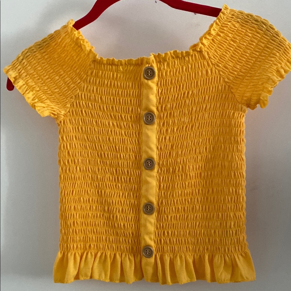 Yellow Smocked Kids Blouse